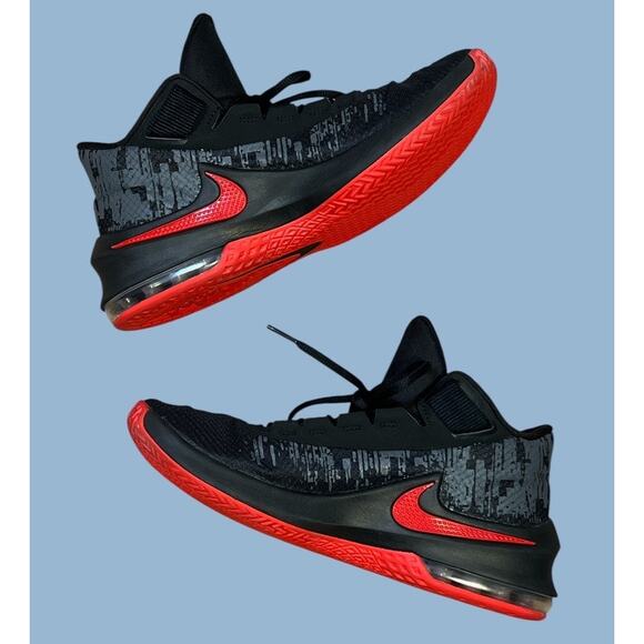 Nike Air Max Infuriate 2 Mid Sneakers Trainers Sz 7.5 Mens Black Red AA7066-066 - Picture 9 of 9